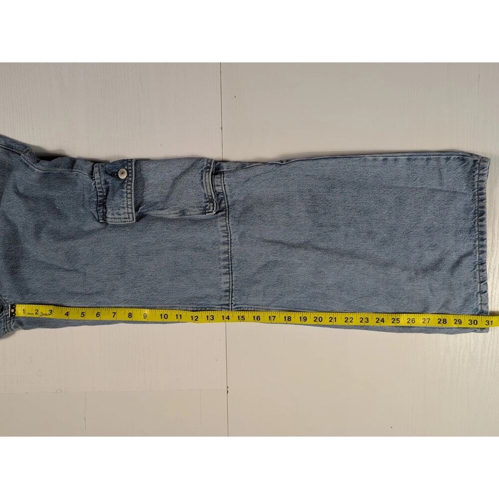 Arizona Low Rise Baggy Jeans Womens Size 5 Light Blue Cargo Skater 90s Grunge - Picture 8 of 11